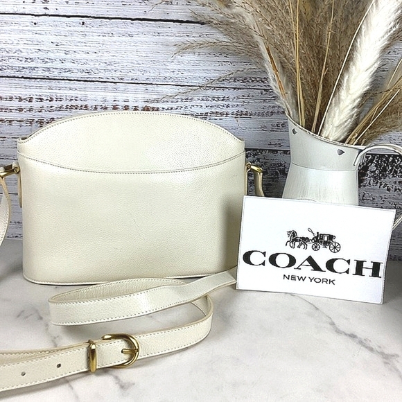 VINTAGE COACH #4405 SHOULDER BAG MADISON REGIS IVORY MADE IN ITALY CROSSBODY - Picture 1 of 16